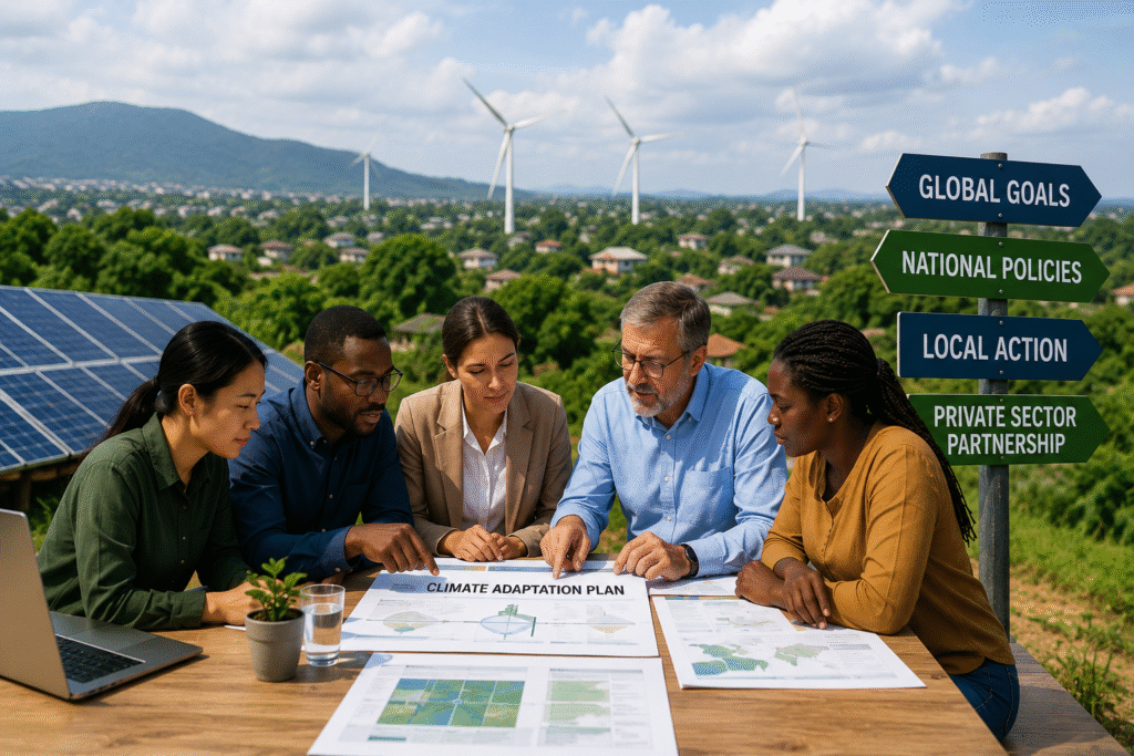 Bridging Global Climate Governance and Local Adaptation Needs: Reassessing Policy Coordination and Private Sector Roles