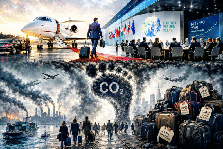 The Carbon Footprint of the Climate Saviors